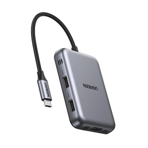 Hub Ugreen USB-C 7in1 HDMI USB-C USB-A SD/TF - gray