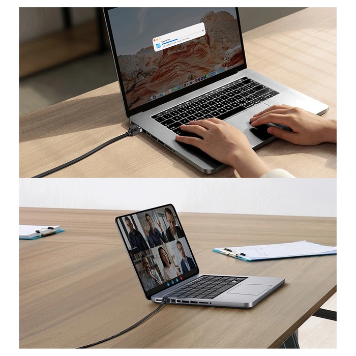 Baseus Speed Six flat network cable RJ45 1000Mbps 2m black (WKJS000101)