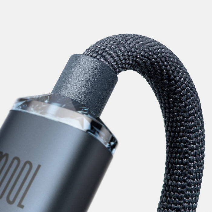 Câble Baseus Crystal Shine Series Câble USB pour une charge rapide et un transfert de données USB Type C - USB Type C 100W 1,2 m bleu (CAJY000603)