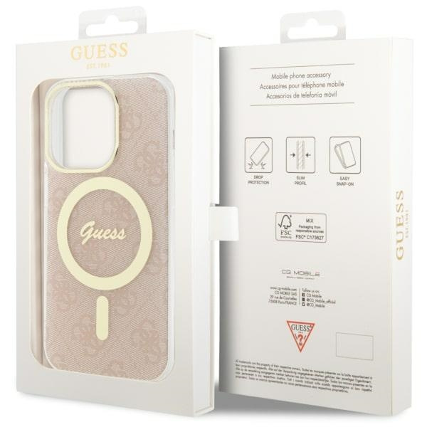Cover Guess GUHMP14LH4STP iPhone 14 Pro 6.1" rosa/rosa rigidocase 4G MagSafe Case