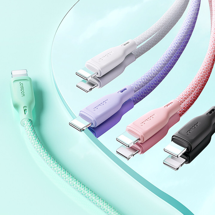 Joyroom Multi-Color Series SA34-CC3 Cavo USB-C / USB-C 60 W Trasferimento rapido 1 m - Viola