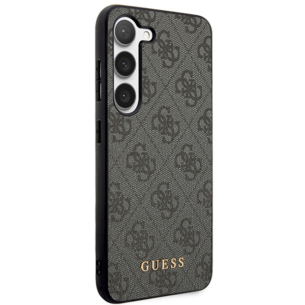 Coque Guess GUHCS23SG4GFGR S23 S911 gris/gris durcase 4G Metal Gold Logo Case
