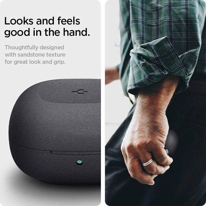 Šedé Case Pouzdro SPIGEN Galaxy Buds 2 Live Pro Geo Fit