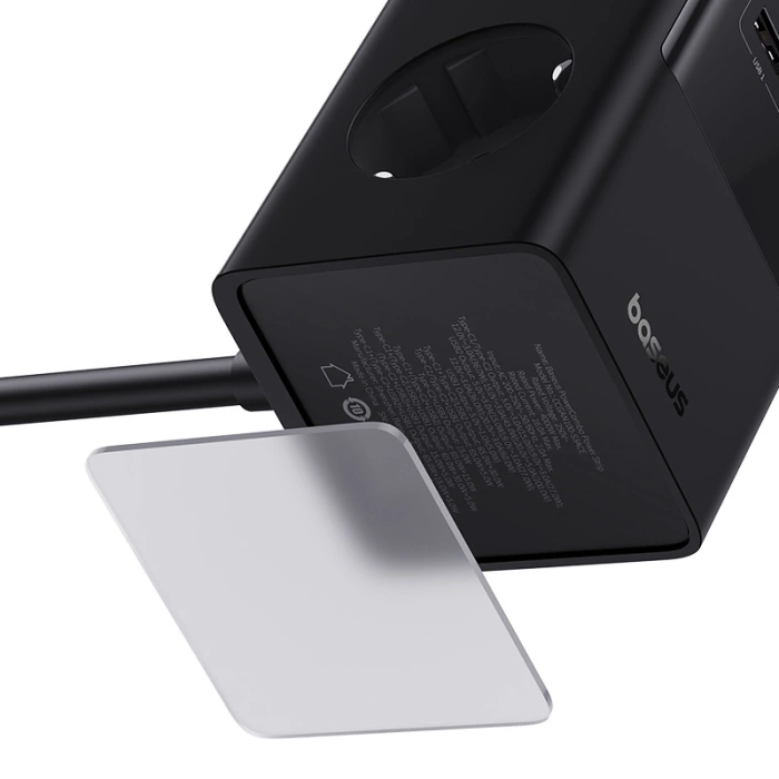 Baseus PowerCombo Tower Charging Station 100W 2 x EU + 2 x USB-A + 2 x USB-C 1.5m - Black