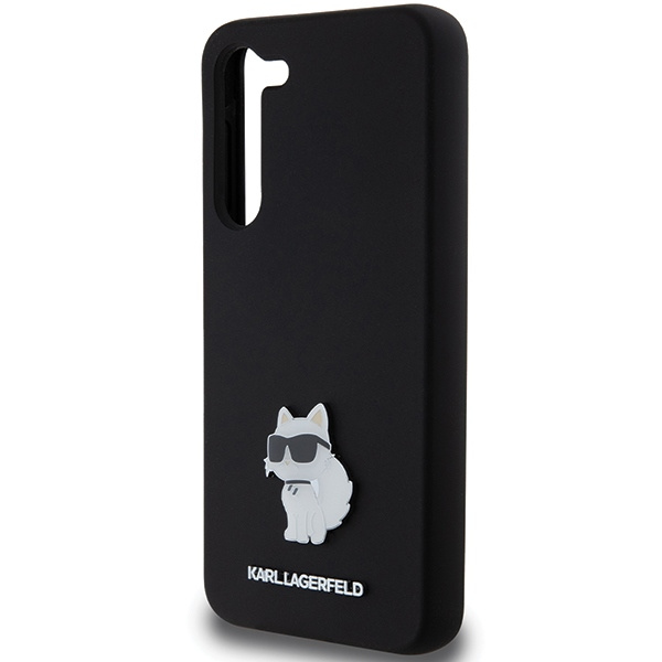 Etui Karl Lagerfeld KLHCS23MSMHCNPK Galaxy S23+ S916 czarny/black hardcase Silicone Choupette Metal Pin