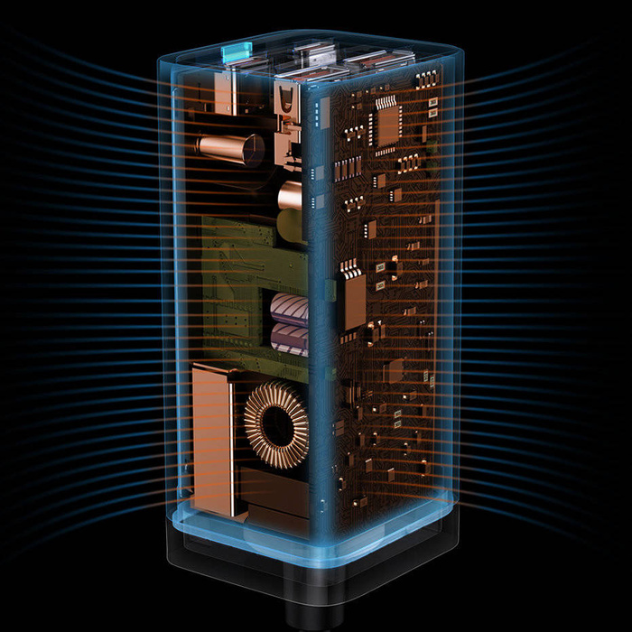 Baseus GaN3 Pro Caricabatterie rapido da tavolo 2U + 2C 100W EU Nero