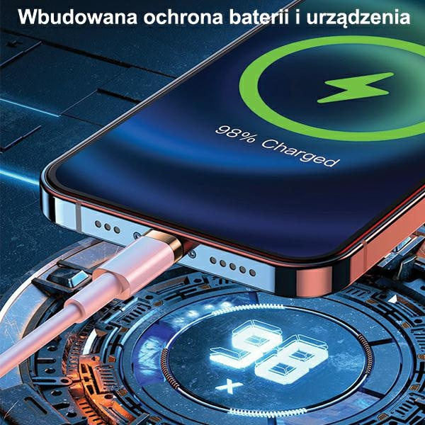 Cable USAMS USB-C Apple Lightning U63 PD 1.2m Fast Charge 20W SJ484USB02 US-SJ484 White