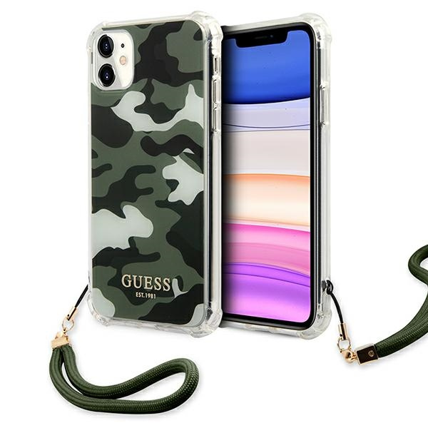 Case GUESS Apple iPhone 11 Camo Collection Khaki Hardcase CASE