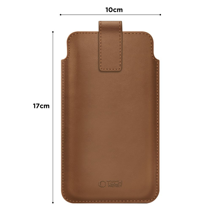 TECH-PROTECT SM65 UNIVERSAL PHONE POUCH 6.0-6.9 INCH BROWN