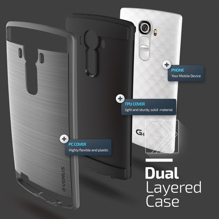 LG G4 VERUS Verge Steel Silver As Spigen SGP Case