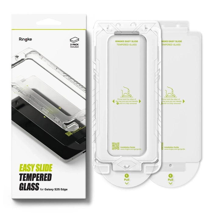 SZKŁO HARTOWANE RINGKE EASY SLIDE 2-PACK GALAXY S25 EDGE CLEAR