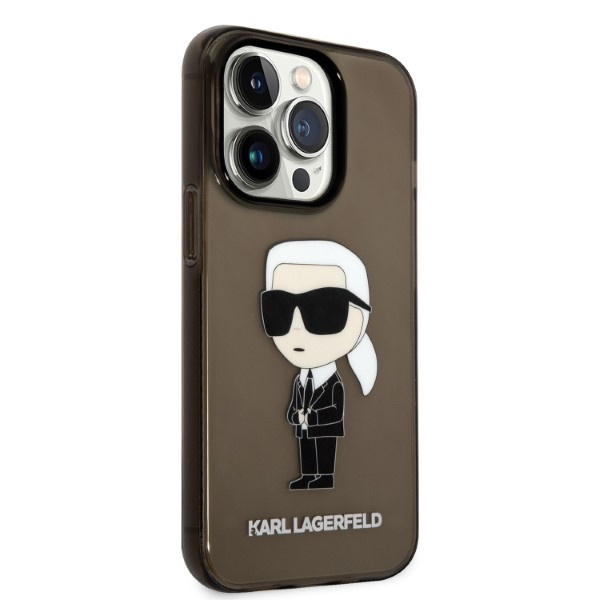Coque Karl Lagerfeld iPhone 14 Pro Max 6,7" noir/noir durcase Ikonik Karl Lagerfeld