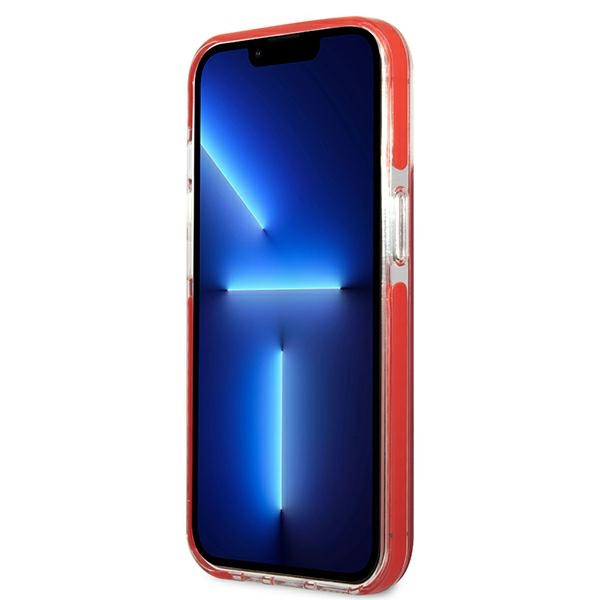 Hülle KARL LAGERFELD Apple iPhone 13 13 Pro Karl&Choupette Kopf Rot Hartcase