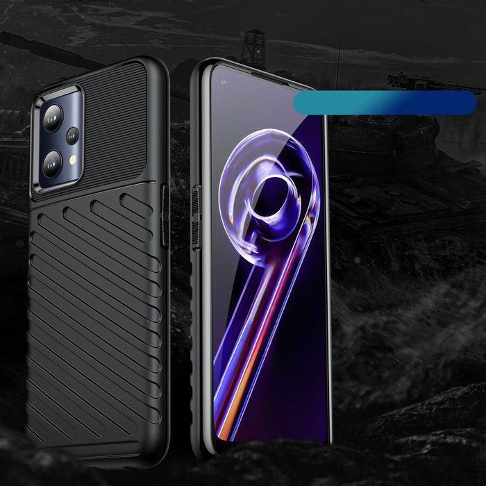 Thunder Case flexibilní pancéřovaný pouzdro kryt Realme 9 Pro černý