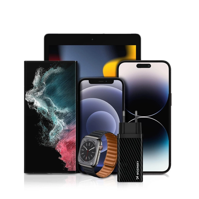 Wozinsky 65W GaN con puertos USB, USB C compatible con QC 3.0 PD negro (WWCG01)