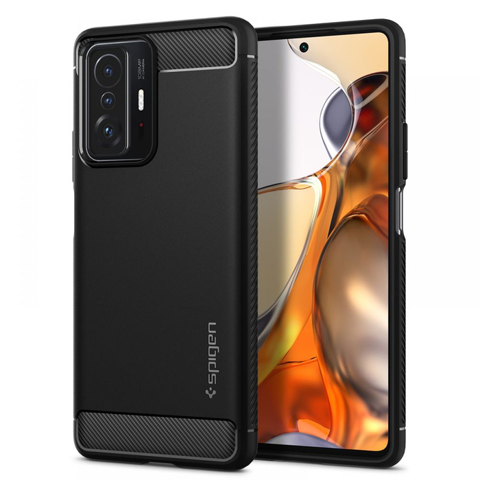 Spigen Xiaomi 11T 5G 11T Pro 5G Rugged Armor MATTE Cover Nero Case
