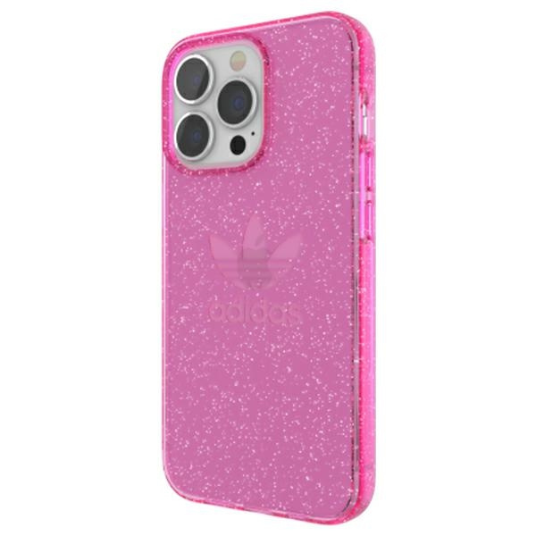 Adidas OR Protective iPhone 13 Pro / 13 6.1" Clear Case Glitter rosa/rosa 47121