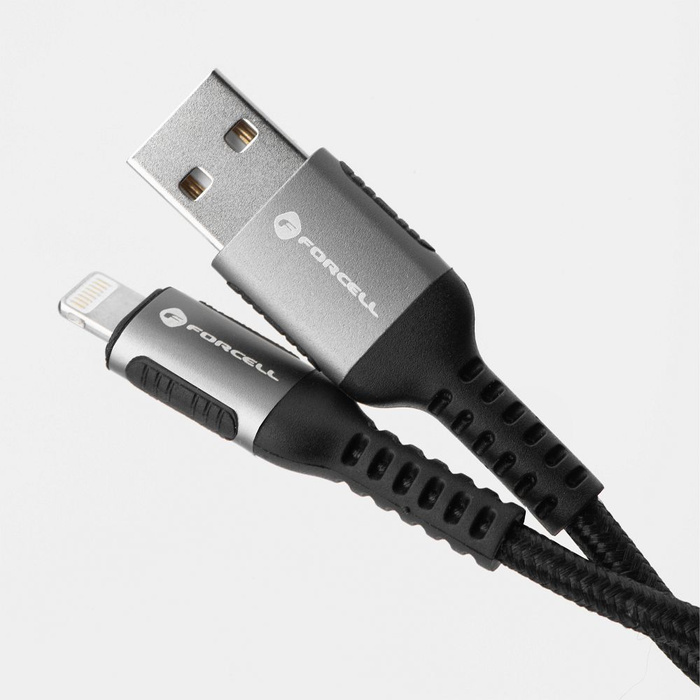 Kabel USB A do Lightning Forcell F-Energy 2,4A 12W Cafule 0,5 m C257 czarny