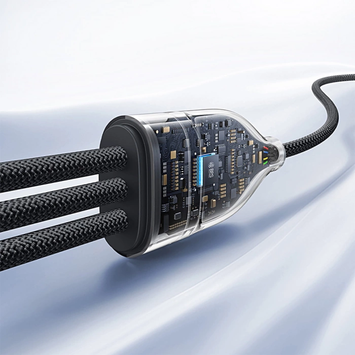 Baseus Flash Series 3 100W USB-C 3in1 Kabel - USB-C+USB-C+ Lightning 1,5m + 3 x 0,25m - schwarz