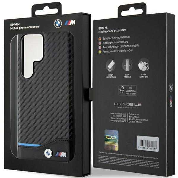 Cover BMW BMHCS24L22NBCK Samsung Galaxy S24 Ultra S928 nero/nero Pelle Carbonio Case