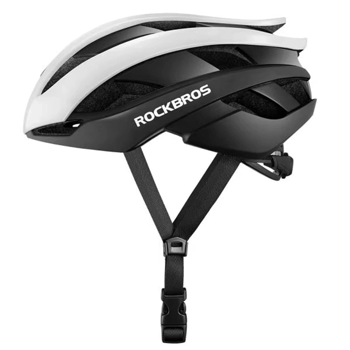Casco da bicicletta Rockbros 10110004001, taglia L - bianco e nero