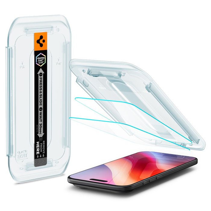 Vidrio Templado Spigen IPhone 17 AIR GLAS.TR "EZ FIT" 2-PACK TRANSPARENTE