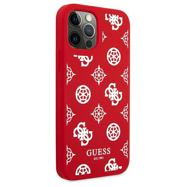 Cover GUESS Apple iPhone 12 Pro Max Peony Collection Red Hardcase