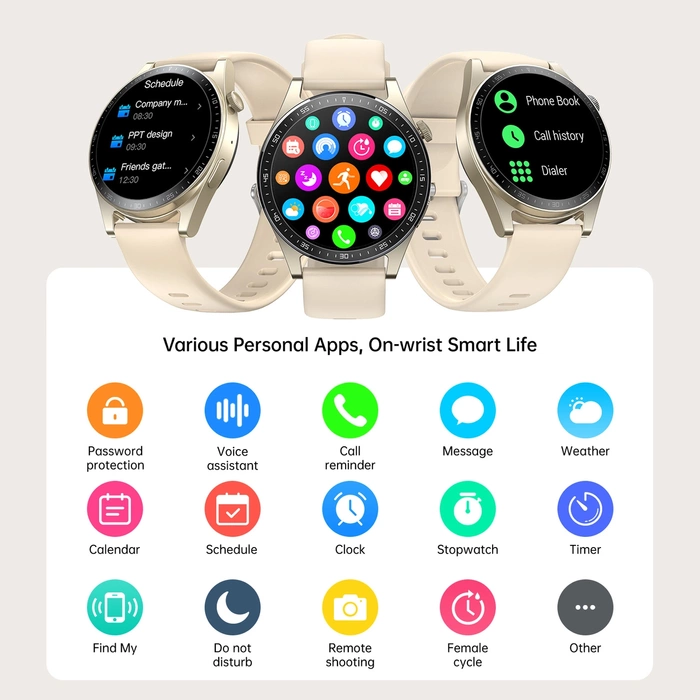 Smartwatch Joyroom JR-FC2 Classic Series con funzione di risposta alle chiamate IP68 - oro
