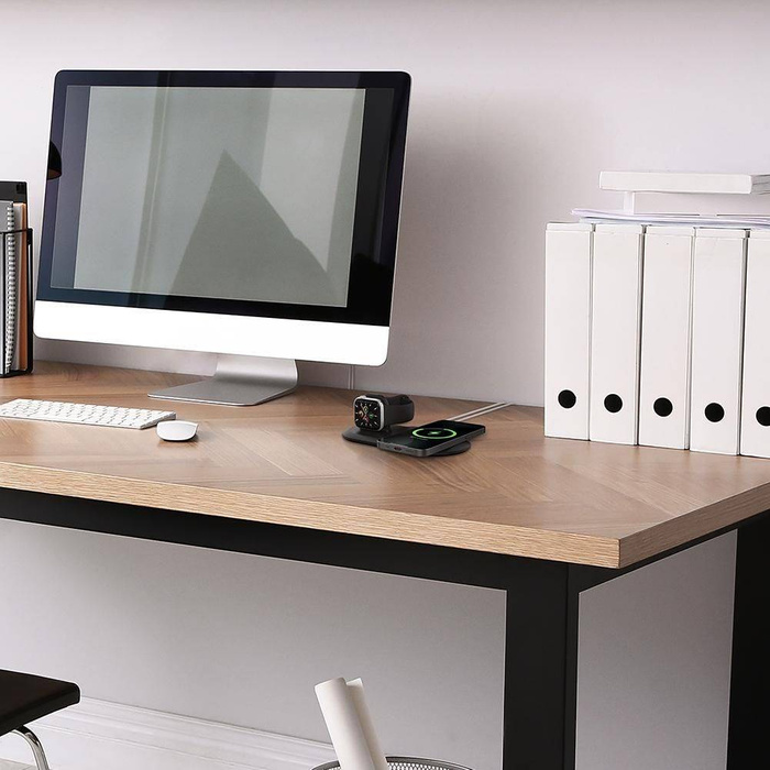 STAND  MAGFIT DUO APPLE MAGSAFE & APPLE WATCH CHARGER STAND BLACK