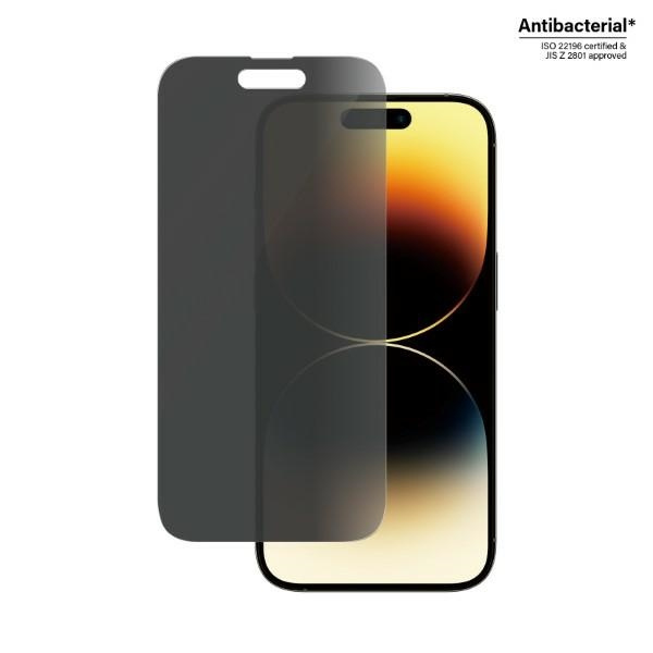 PanzerGlass Classic Fit iPhone 14 Pro 6.1" Privatsphäre Bildschirm Schutz Antibakteriell P2768