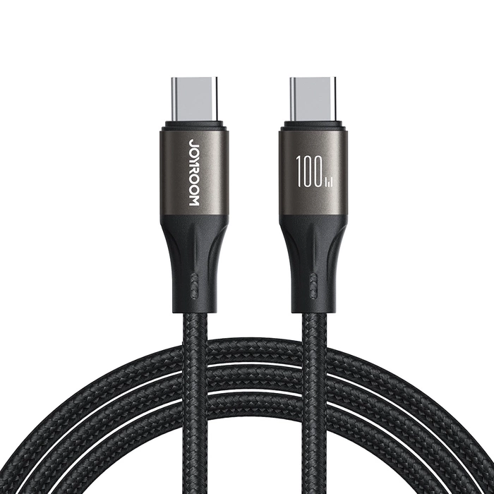 Joyroom Light-Speed ​​​​Series SA25-CC5 100W kabel USB-C / USB-C 1,2 m – černý