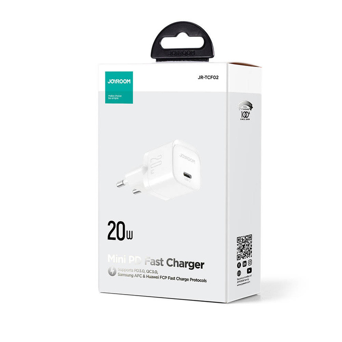Mini caricatore USB C 20W PD Joyroom JR-TCF02 | Bianco