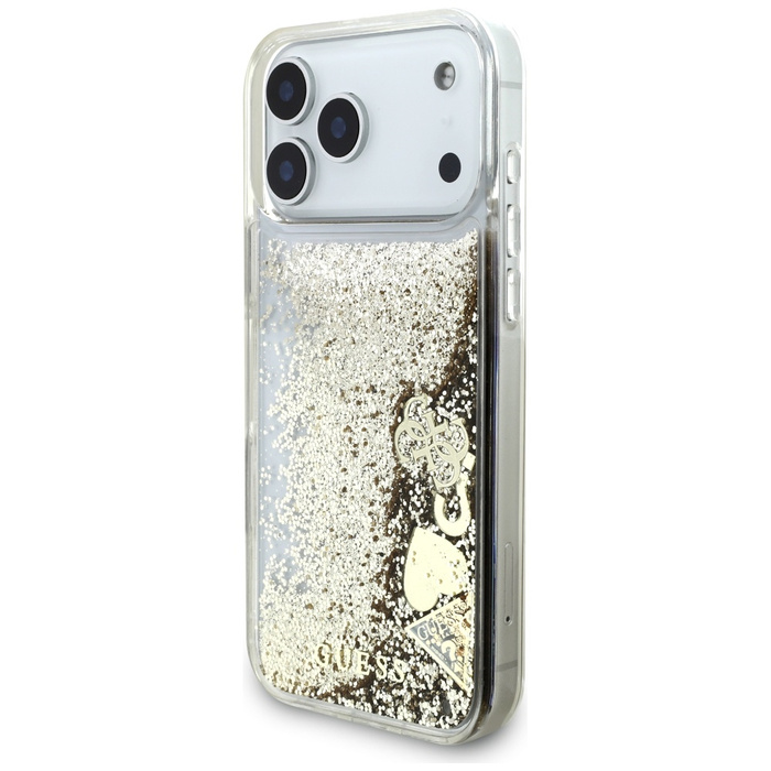 Etui Guess Liq. Glitter 4 Charms do      iPhone 17 Pro Max złoty
