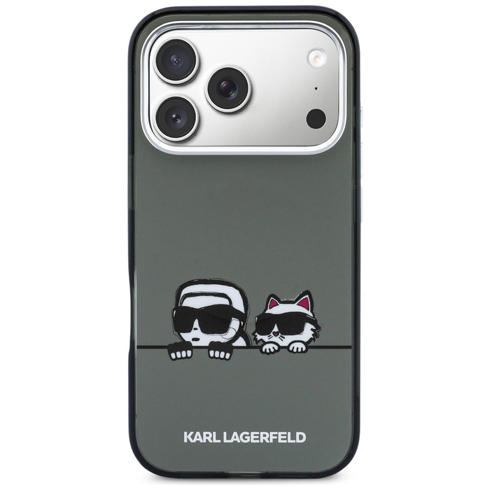 Etui Karl Lagerfeld IML Karl & Choupette Peekaboo Logo MagSafe do iPhone 17 Pro czarny