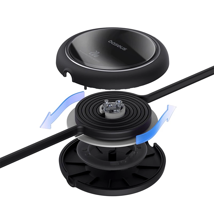 Baseus Free2Pull einziehbares USB-C/ Lightning -Kabel 20 W 1 m – schwarz