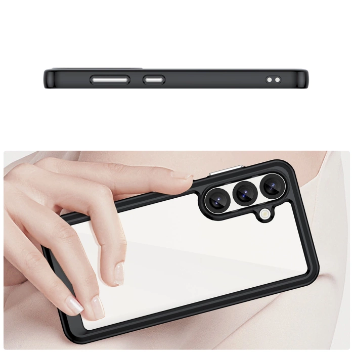 Outer Space Case with Gel Frame for Samsung Galaxy S25 - Black