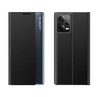 Nouvelle housse de sommeil pour Xiaomi Redmi Note 12 5G / Poco X5 5G Housse avec support à rabat Noir