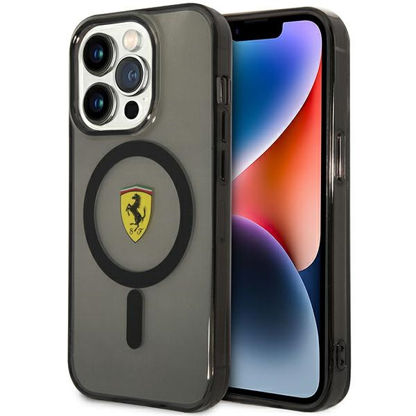 Cover Ferrari FEHMP14XURKK iPhone 14 Pro Max 6,7" nero/nero durocase traslucido MagSafe Case