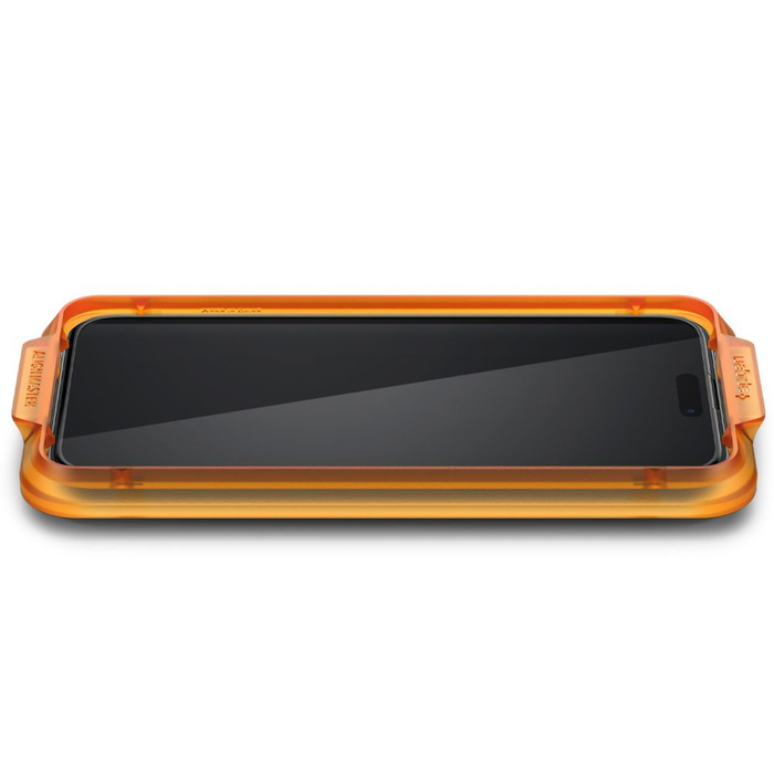 Tempered Glass Spigen Alm Glass Fc 2-pack iPhone 15 Pro Max Black