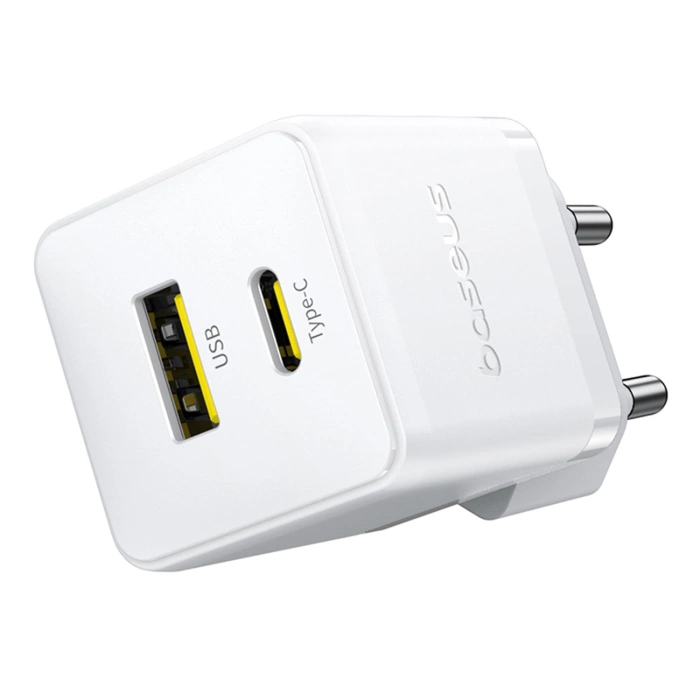 Baseus Palm 30W USB-C USB-A Wall Charger - White