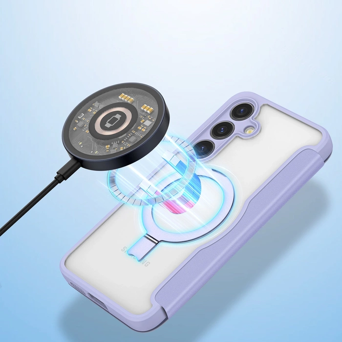 Dux Ducis Skin X Pro Hülle mit Magnetring/Ständer für Samsung S24+ – Lila