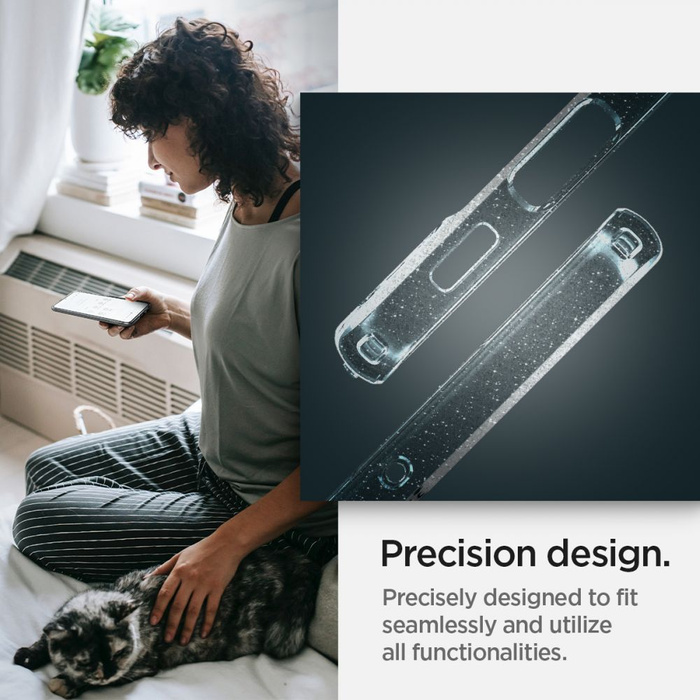 Pouzdro SPIGEN Galaxy Glitter průhledné třpytivé Case z Liquid Crystal