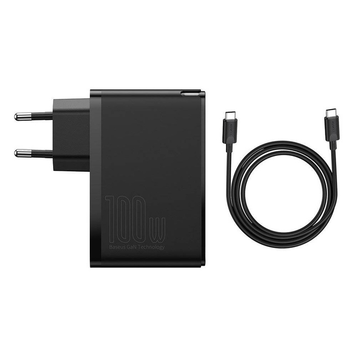 Rychlá nabíječka Baseus GaN2 Pro 100W USB / USB Type C Quick Charge 4+ Power Delivery černá (CCGAN2P-L01)