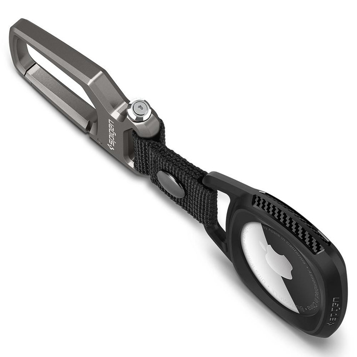 Cover SPIGEN Apple Airtag Rugged Armor Custodia nera opaca