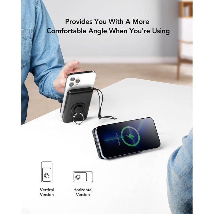 Powerbank zgodny z MagSafe Veger MagOn (VP1151 / W1151) PD QC3.0 2A 20W z ładowaniem indukcyjnym 10000 mAh biały