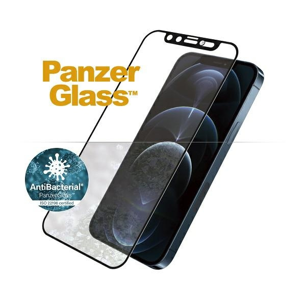 PanzerGlass E2E Microfracture iPhone 12 Pro Max 6.7" CamSlider Swarovsky Case Friendly AntiBacterial schwarz/schwarz