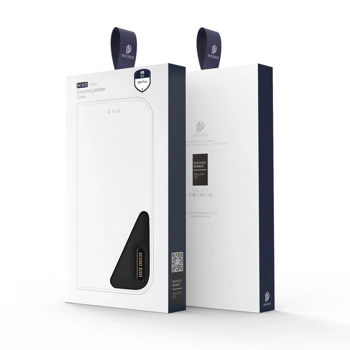 Dux Ducis Hivo Hülle mit Klappe und RFID-Blocker für Samsung Galaxy S24+ – Schwarz