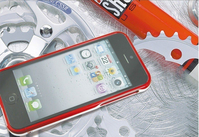 Puzdro LJY Sword 5+ iPhone 5 5S SE Hliníkový rám nárazníka RED