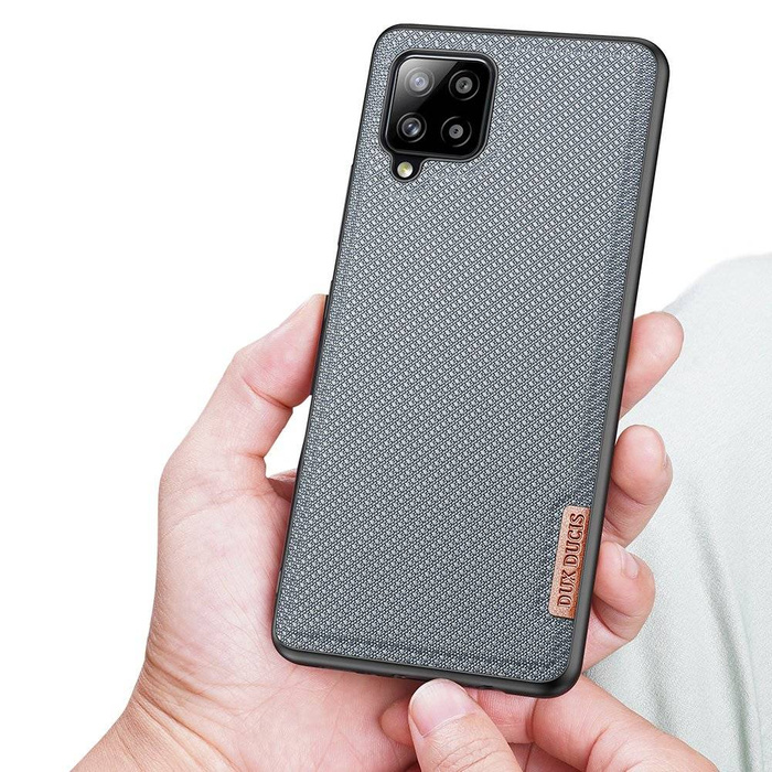 Dux Ducis Fino case covered with nylon material for Samsung Galaxy A42 5G grise