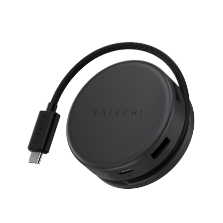 Satechi OntheGo 7-in-1 Multiport Adapter - adapter do urządzeń mobilnych (USB-C PD, 2x USB-A, HDMI 4K, Ethernet, czytnik kart micro/SD) (space black)